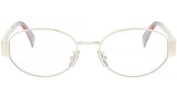 Metal Triomphe Light Gold Oval Eyeglasses