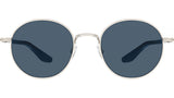 Caster Silver Round Sunglasses