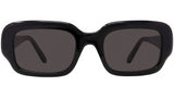 Slim Black Rectangular Sunglasses