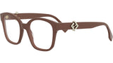 FF Diamonds Brown Square Eyeglasses
