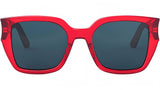 DiorGlow S1I Red Squared Sunglasses