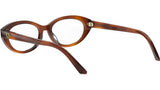 DiorGlowO B1I Brown Oval Eyeglasses