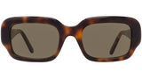 Slim Tortoise Rectangular Sunglasses