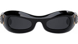 Lady 95.22 R1I Black Rectangular Sunglasses