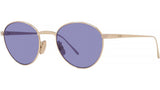 Slim Gold Round Sunglasses