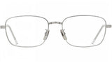 Titanium Matte Silver Rectangular Eyeglasses
