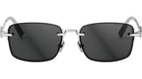 CD DiamondO 11U Shiny Silver Squared Sunglasses