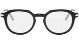 DiorBlackSuitO R10I Black Round Eyeglasses