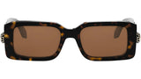 Serpenti Forever Havana Rectangular Sunglasses