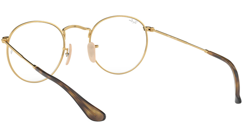 Round Metal Optics RB3447V gold on top havana