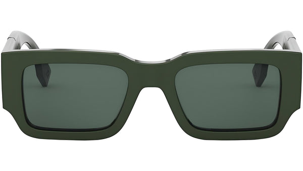 Fendi Diagonal Green Square Sunglasses
