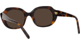 Slim Havana Geometric Sunglasses