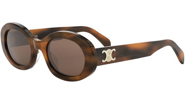 Triomphe Brown Oval Sunglasses