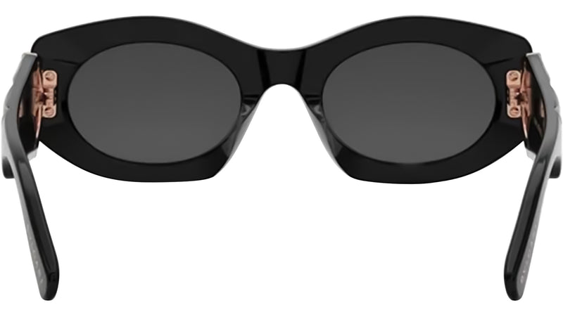 Calla Black Oval Sunglasses
