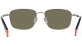 AKA Silver Rectangular Sunglasses