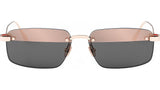 CDior S4U Rose Gold Rectangular Sunglasses
