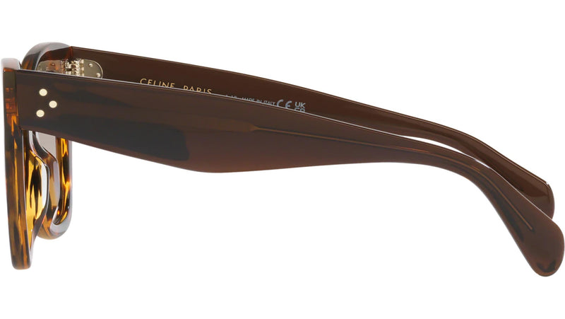 CELINE 3 Dots Brown Havana Cat Eye Sunglasses