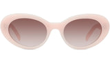 CELINE 3 Dots Pastel Rose Round Sunglasses