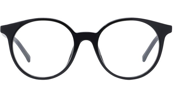 Youthful Energy Thin Black Round Eyeglasses