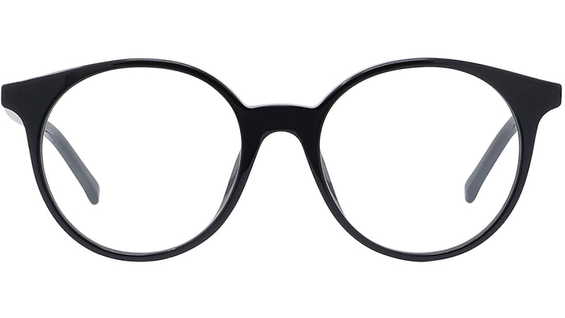 Youthful Energy Thin Black Round Eyeglasses