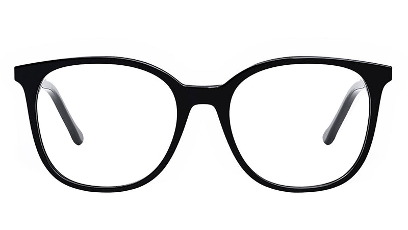 Youthful Energy Thin Black Square Eyeglasses