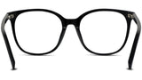 Youthful Energy Thin Black Square Eyeglasses