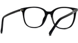 Youthful Energy Thin Black Square Eyeglasses