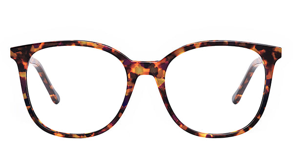 Youthful Energy Thin Havana Square Eyeglasses