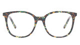 Youthful Energy Thin Havana Square Eyeglasses