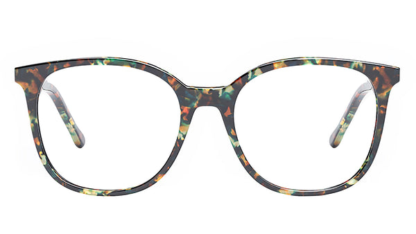 Youthful Energy Thin Havana Square Eyeglasses