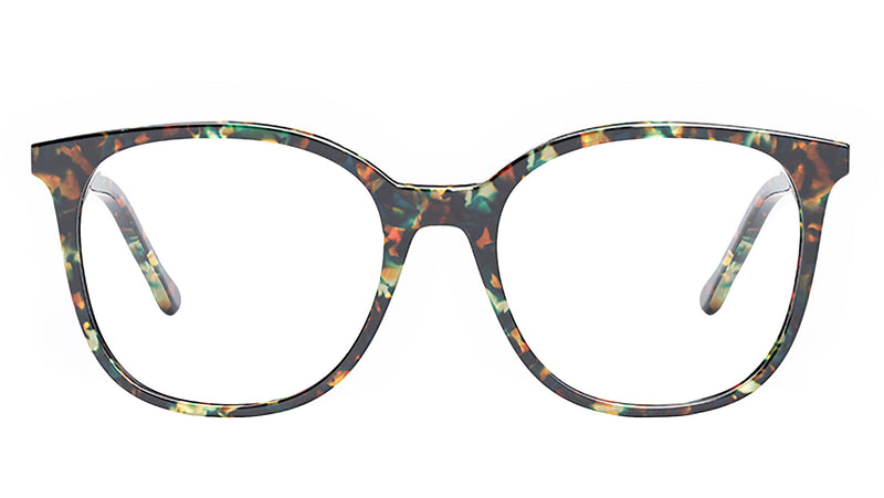 Youthful Energy Thin Havana Square Eyeglasses