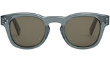 CELINE 3 Dots Shiny Blue Square Sunglasses