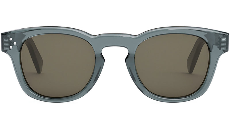 CELINE 3 Dots Shiny Blue Square Sunglasses