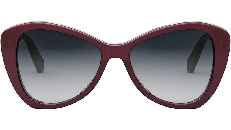 CELINE Thin Burgundy Butterfly Sunglasses