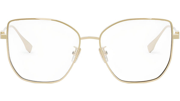 Baguette Yellow Geometric Eyeglasses
