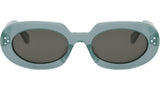 CELINE 3 Dots Lime Green Geometric Sunglasses