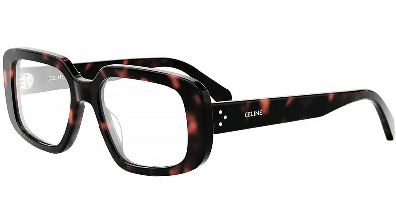 CELINE 3 Dots Red Havana Rectangular Eyeglasses