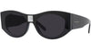 4Gem Black Oval Sunglasses