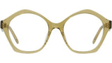 Curvy Green Geometric Sunglasses