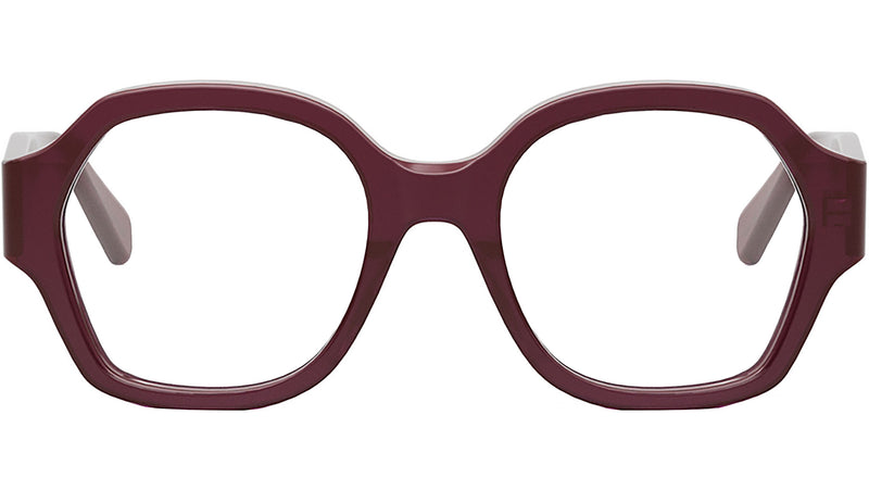 Triomphe Milky Bordeaux Geometric Eyeglasses