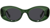 Anagram Green Oval Sunglasses