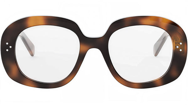 CELINE 3 Dots Tortoise Round Eyeglasses