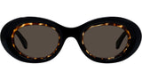 Anagram Black Oval Sunglasses