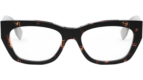 Baguette Havana Rectangular Eyeglasses