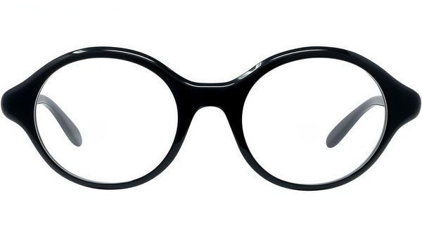 Slim Black Round Eyeglasses