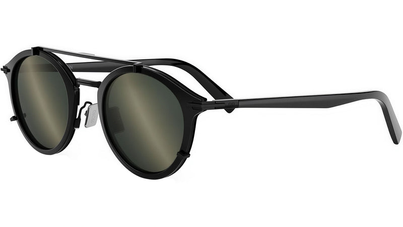 DiorBlackSuit R7U Black Round Sunglasses