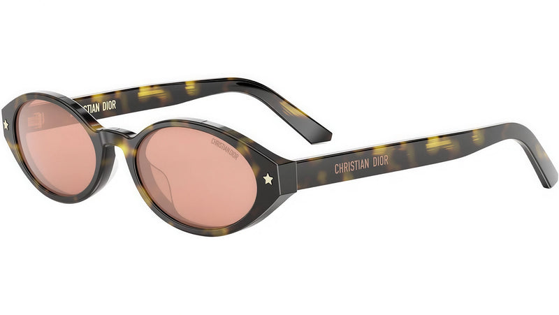 DiorPacific R1I Shiny Havana Oval Sunglasses