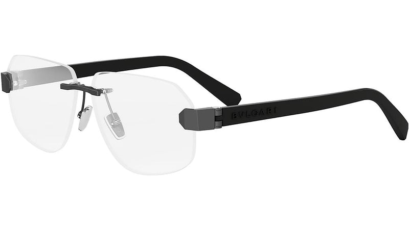 Bvlgari Aluminium Silver Geometric Eyeglasses