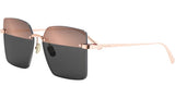CDior S3U Rose Gold Squared Sunglasses
