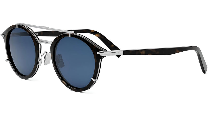 DiorBlackSuit R7U Havana Round Sunglasses